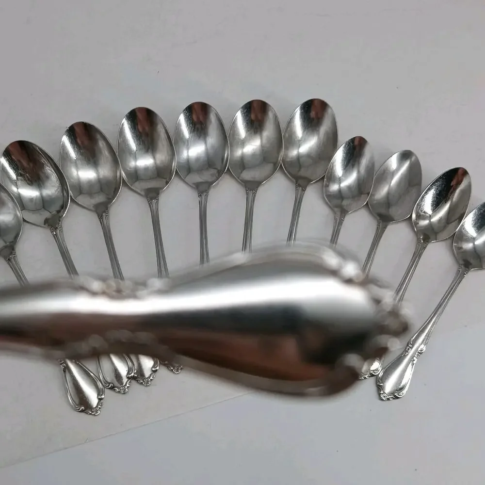12X Spoons CHATEAU by ONEIDACRAFT DELUXE Stainless 4 Teaspoons 8 Table